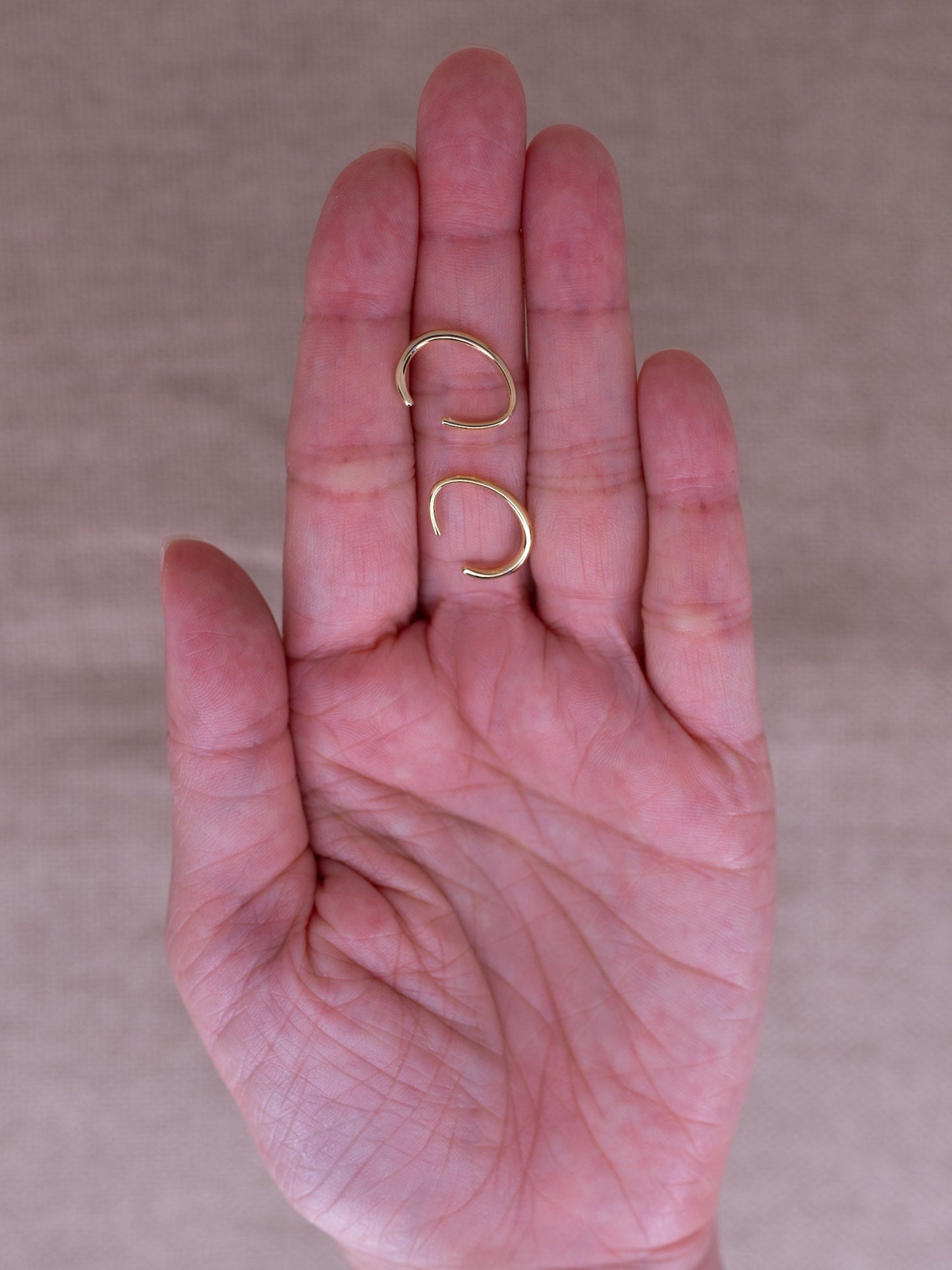 Tiny open hoop earrings