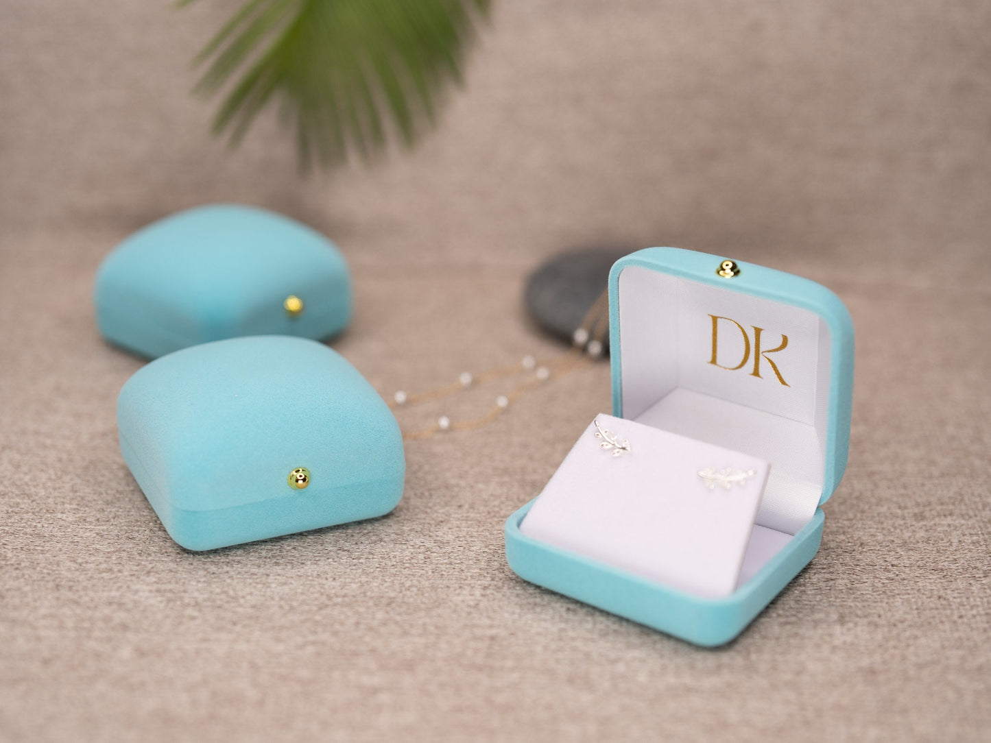 Tiny opal dainty stud stacking set