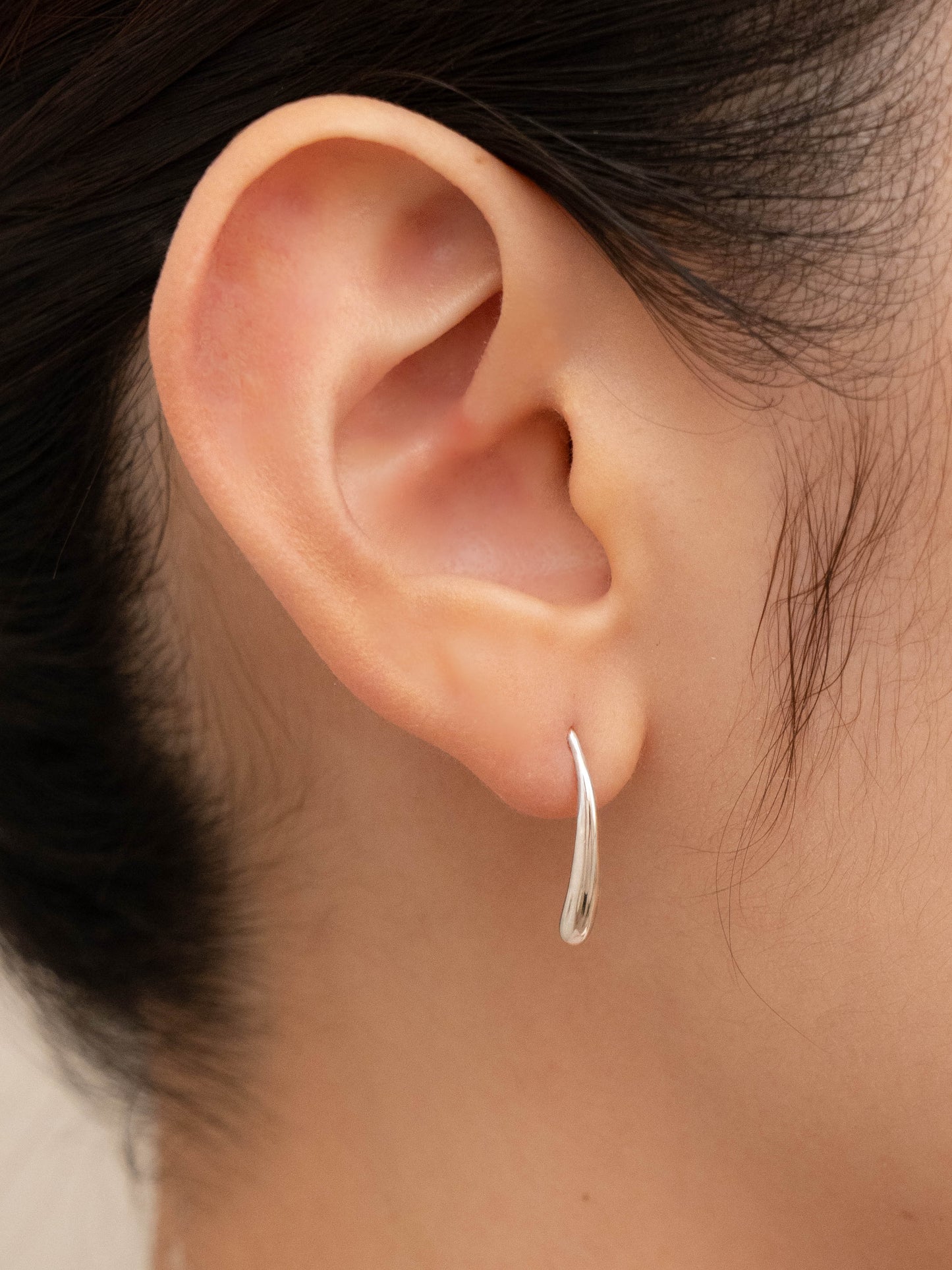 Teardrop minimalist sterling silver earrings