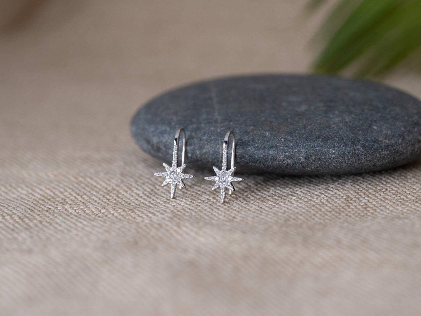 Celestial holiday hook earrings Sterling Silver