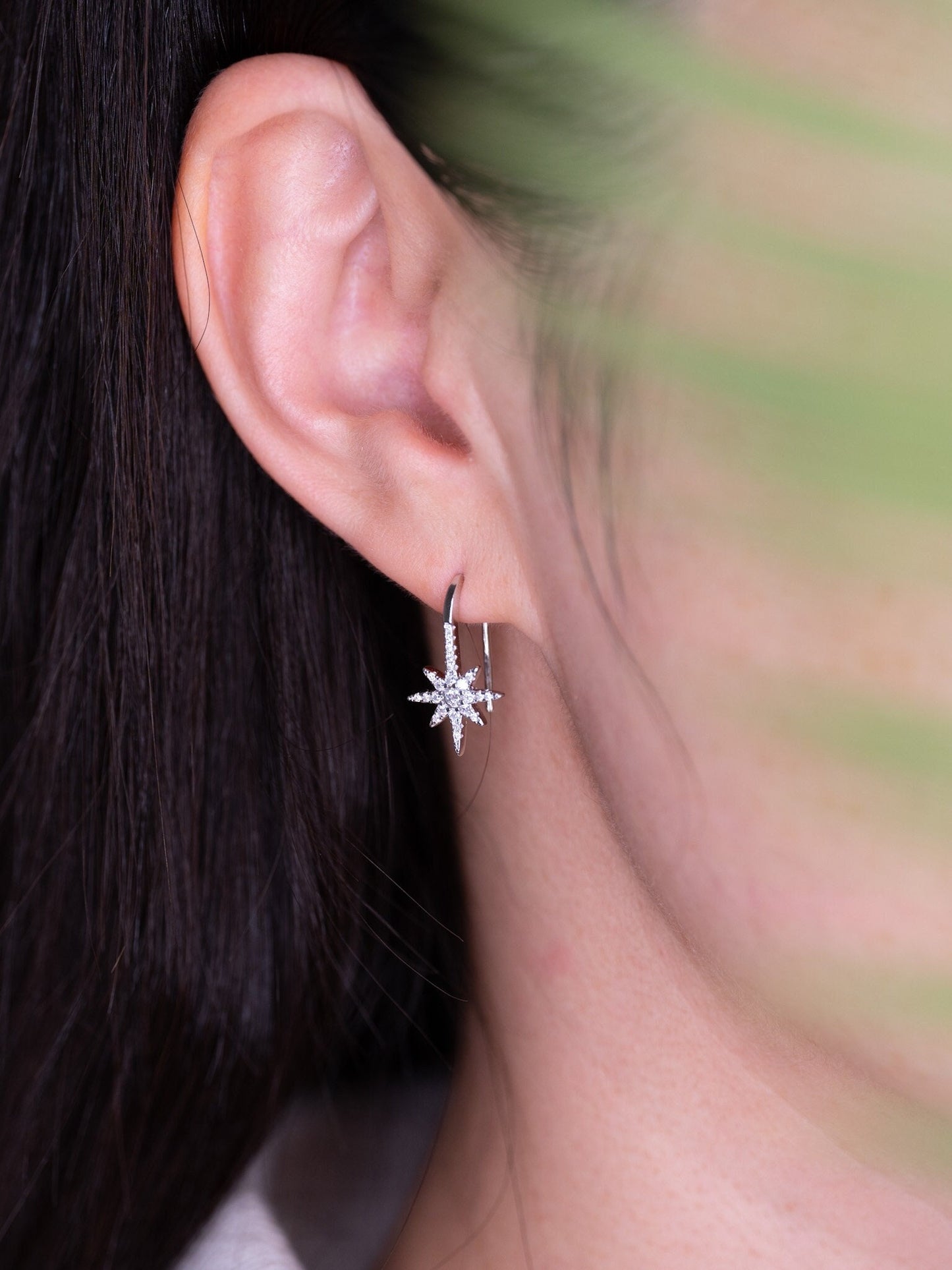 Celestial holiday hook earrings Sterling Silver