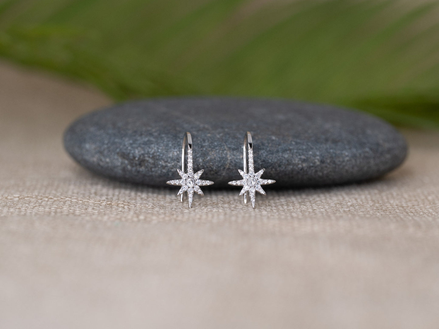Celestial holiday hook earrings Sterling Silver