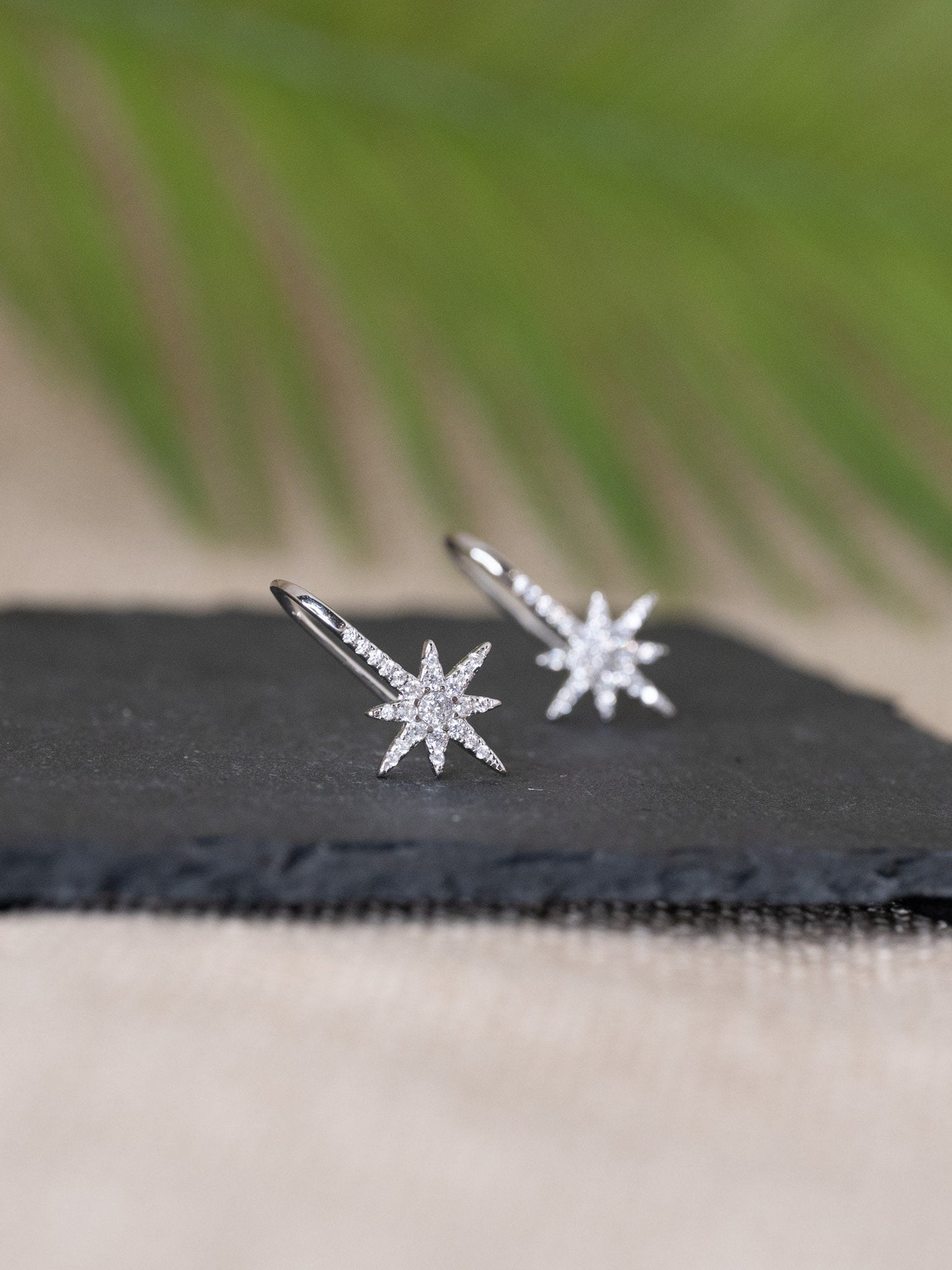 Celestial holiday hook earrings Sterling Silver