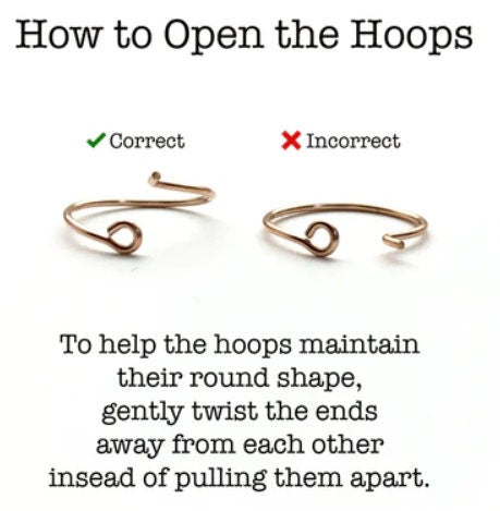 Thin wire hoop earrings