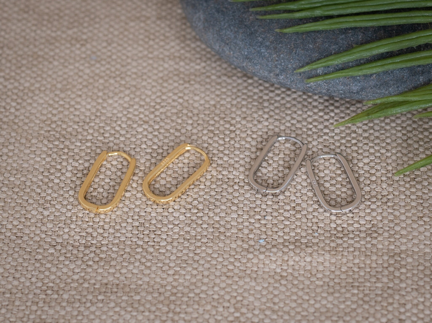 Square hoop earrings silver, long rectangular hoop earrings gold, rectangle hoop, mini hoop, geometric earring silver, gold square hoop