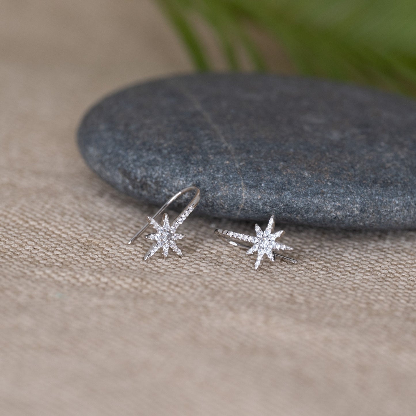 Celestial holiday hook earrings Sterling Silver