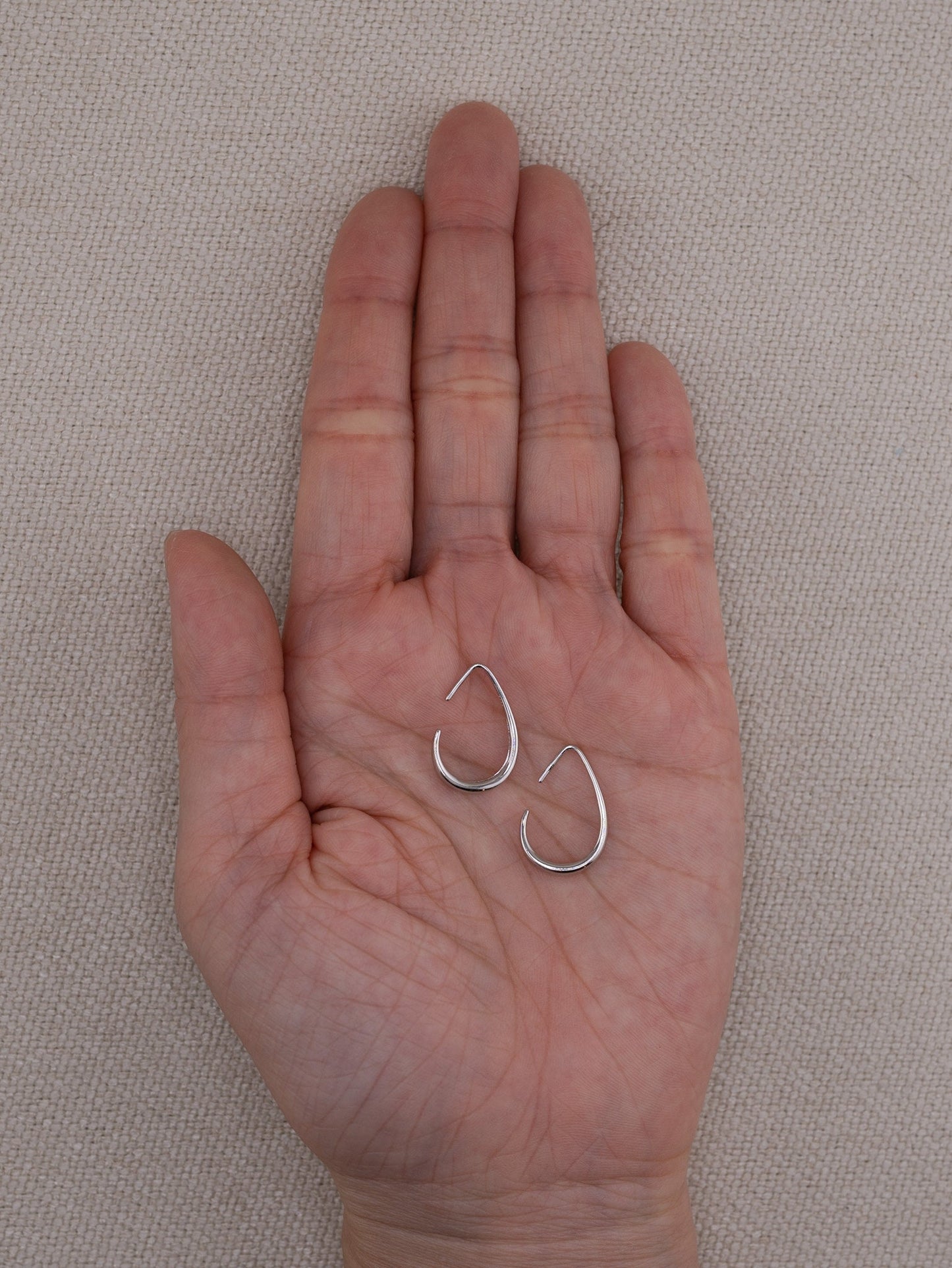 Gold half hoop earrings