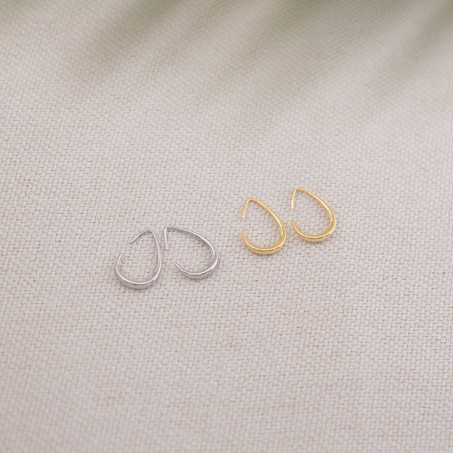 Gold half hoop earrings