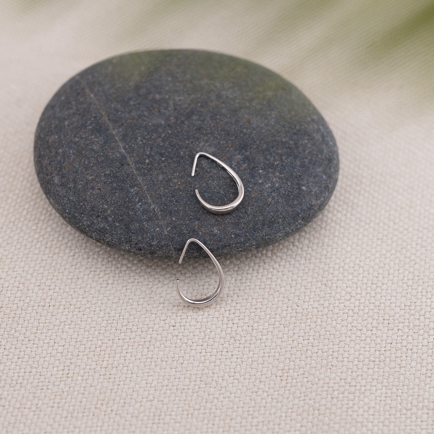 Gold half hoop earrings