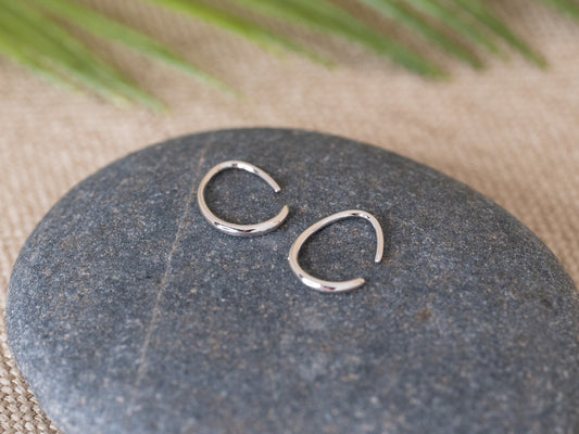 Tiny open hoop earrings