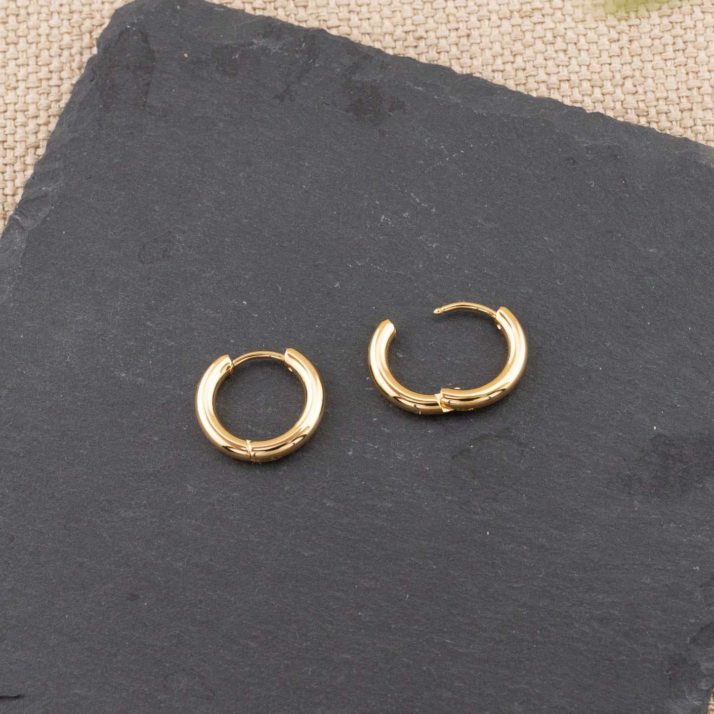 3 pairs gold hoop earrings set of 3 for multiple piercings