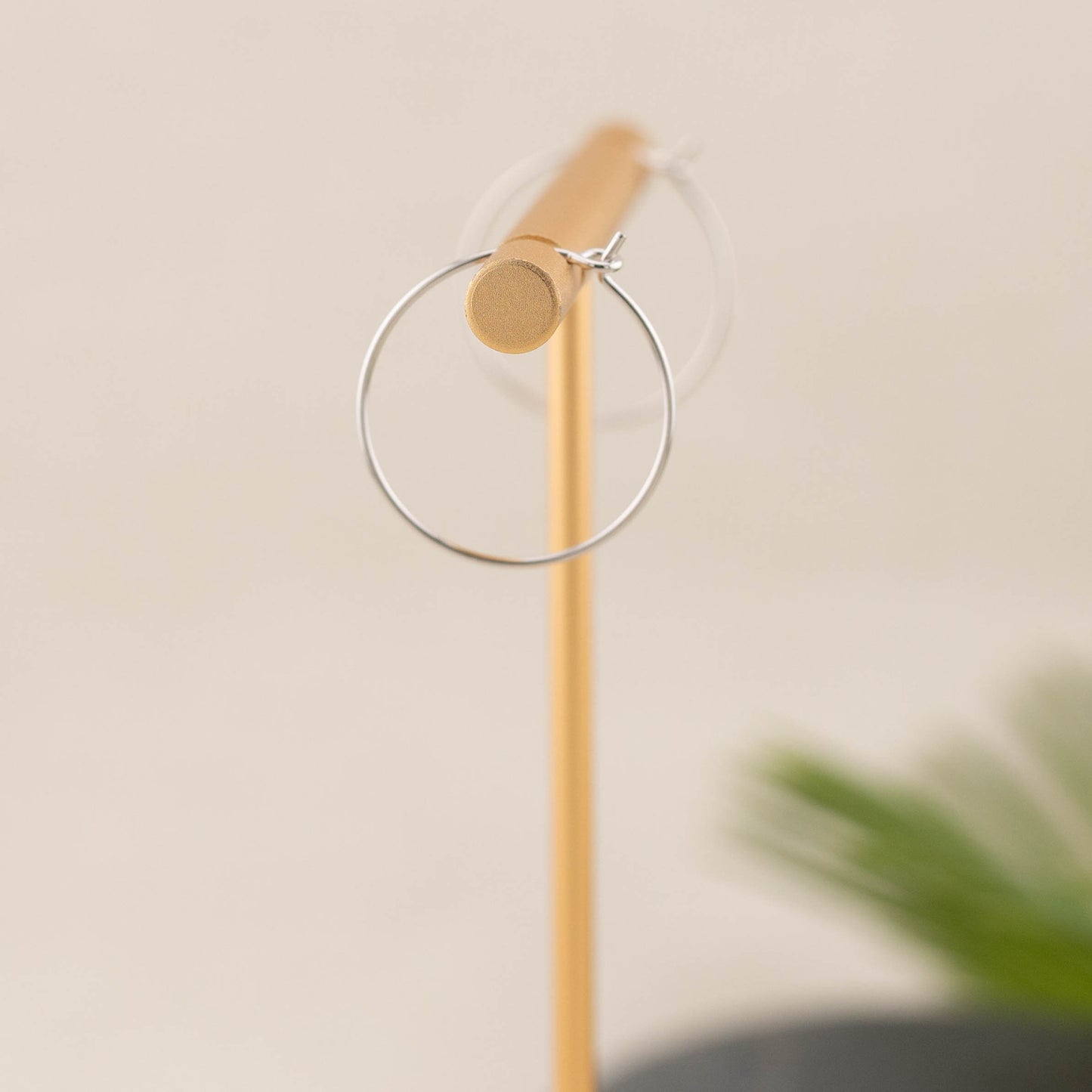 Thin wire hoop earrings