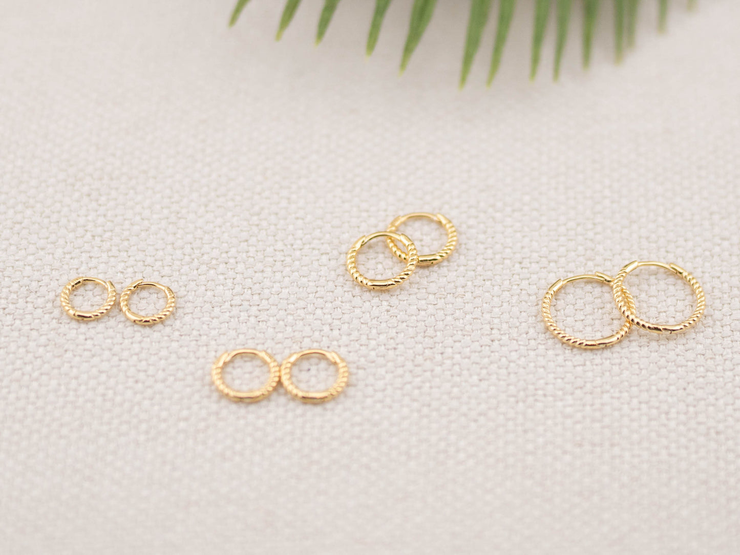 Twisted huggy earrings set of 2 or 3