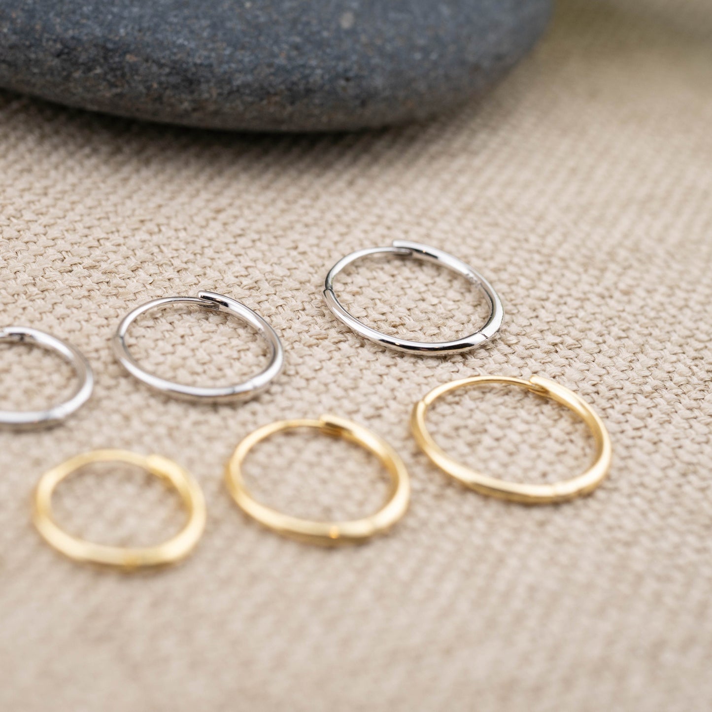 Tiny hoop earrings set of 2 or 3 pairs