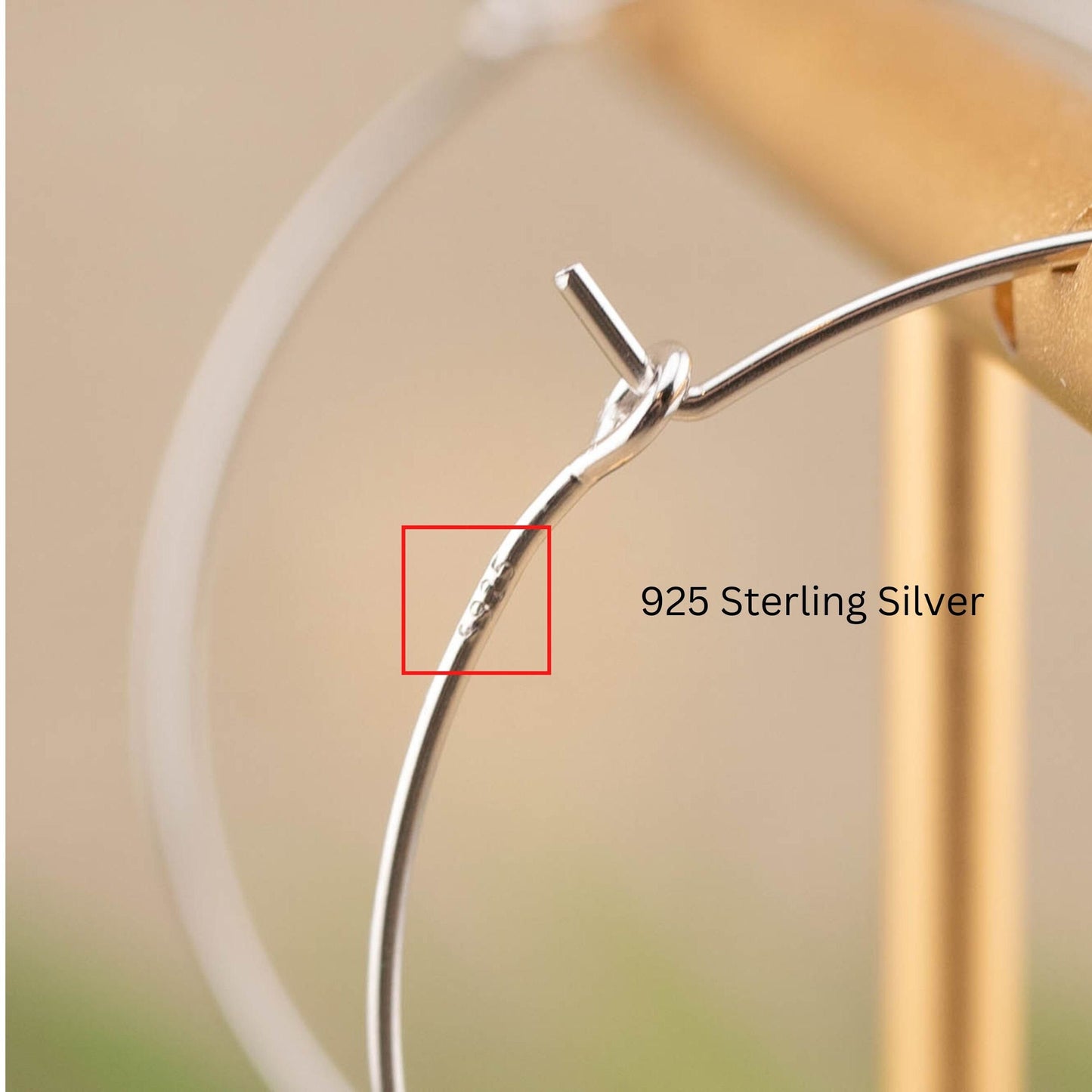 Thin wire hoop earrings