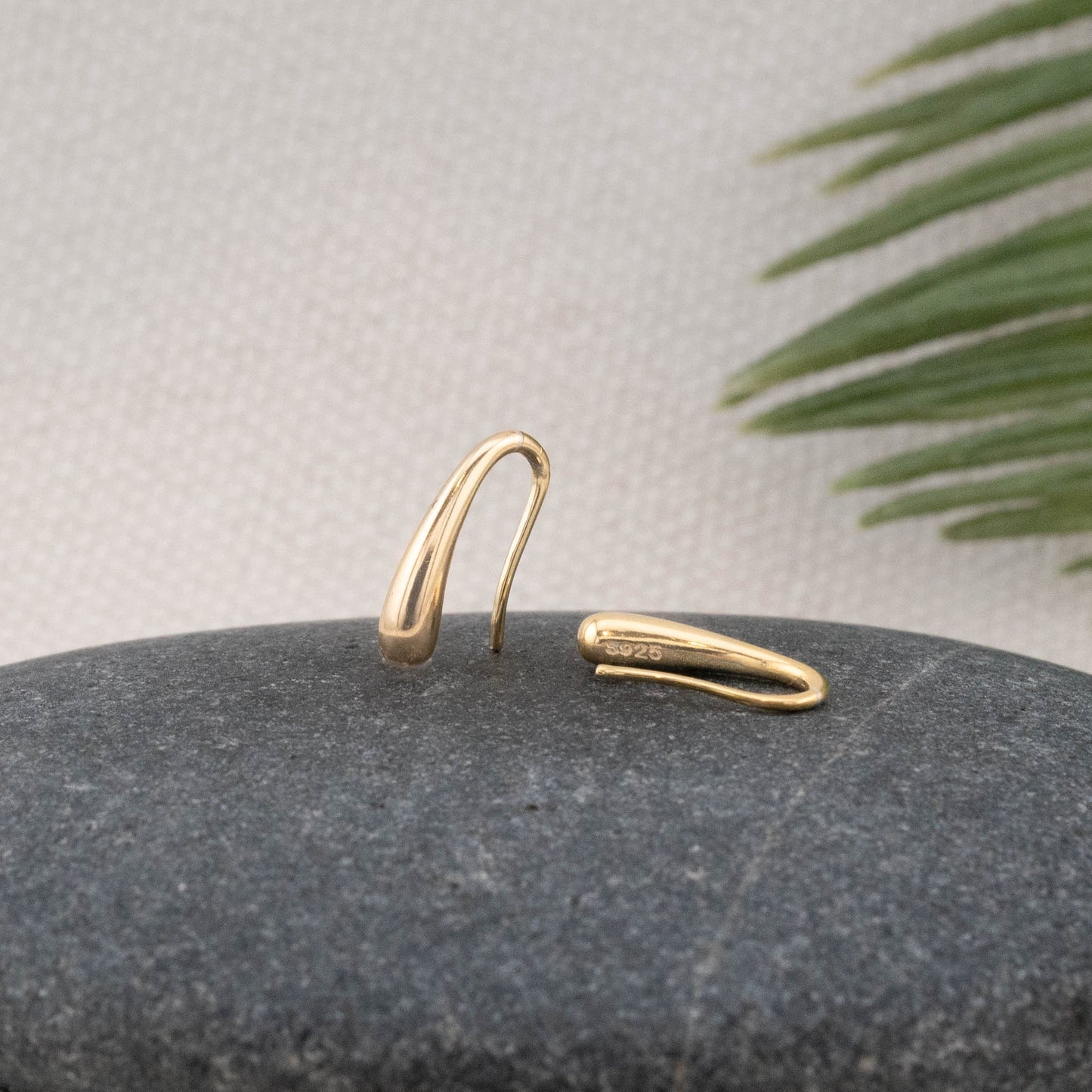 Dainty rose gold drops hook earrings, tiny dropping earring minimalistic gold, gift for her boxed, everyday earrings, sweet gifted jewelry