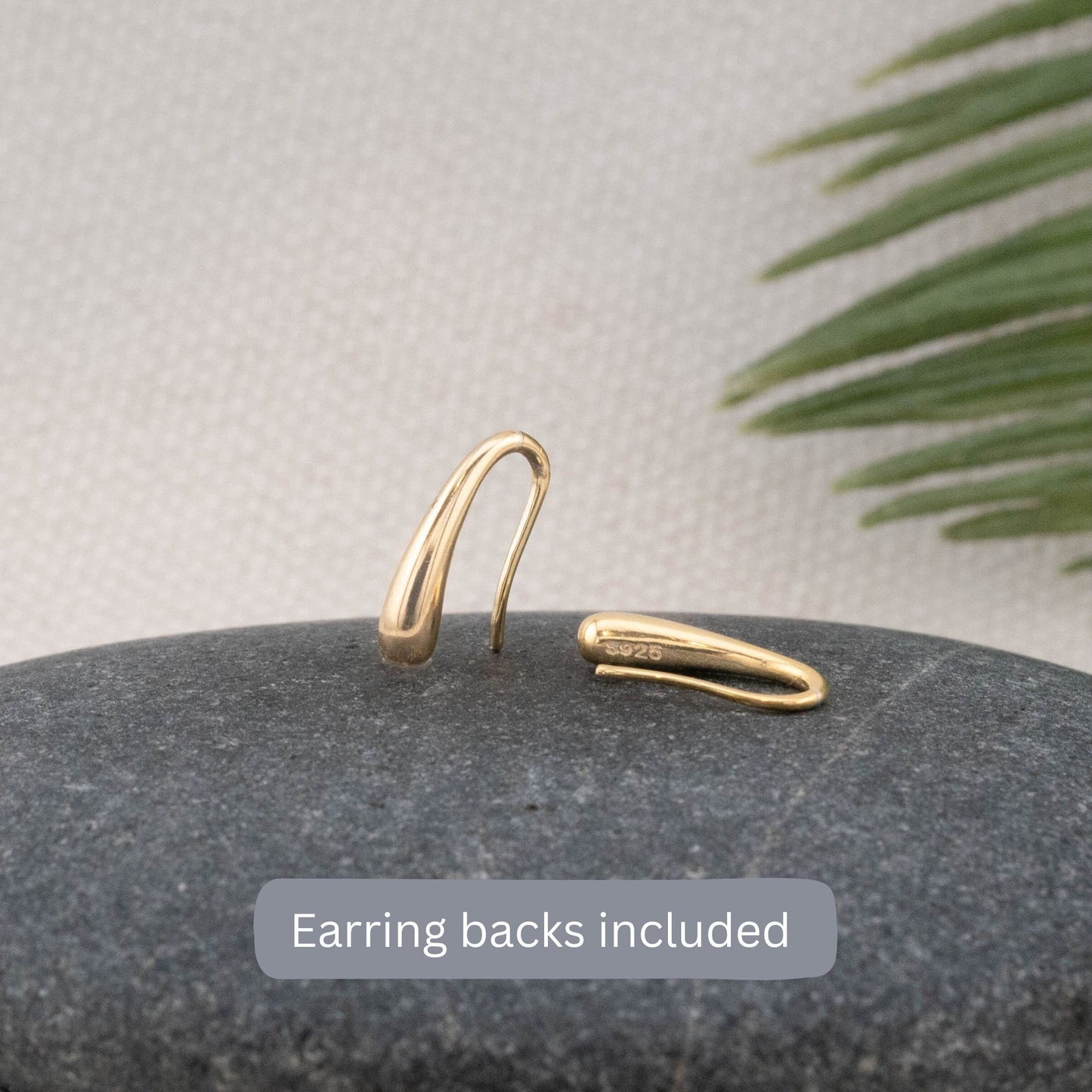 Dainty rose gold drops hook earrings, tiny dropping earring minimalistic gold, gift for her boxed, everyday earrings, sweet gifted jewelry