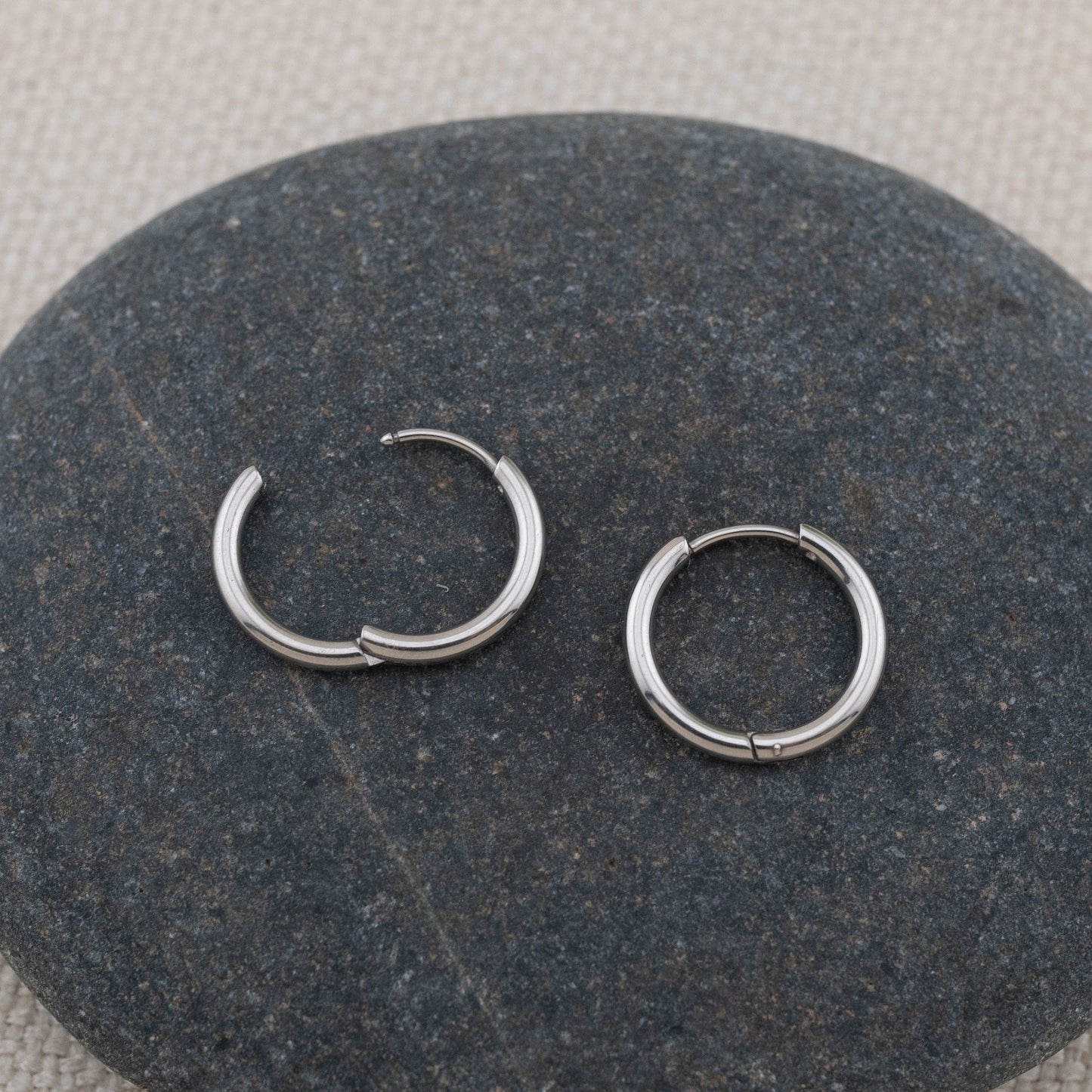 3 pairs silver hoop earrings set of 3