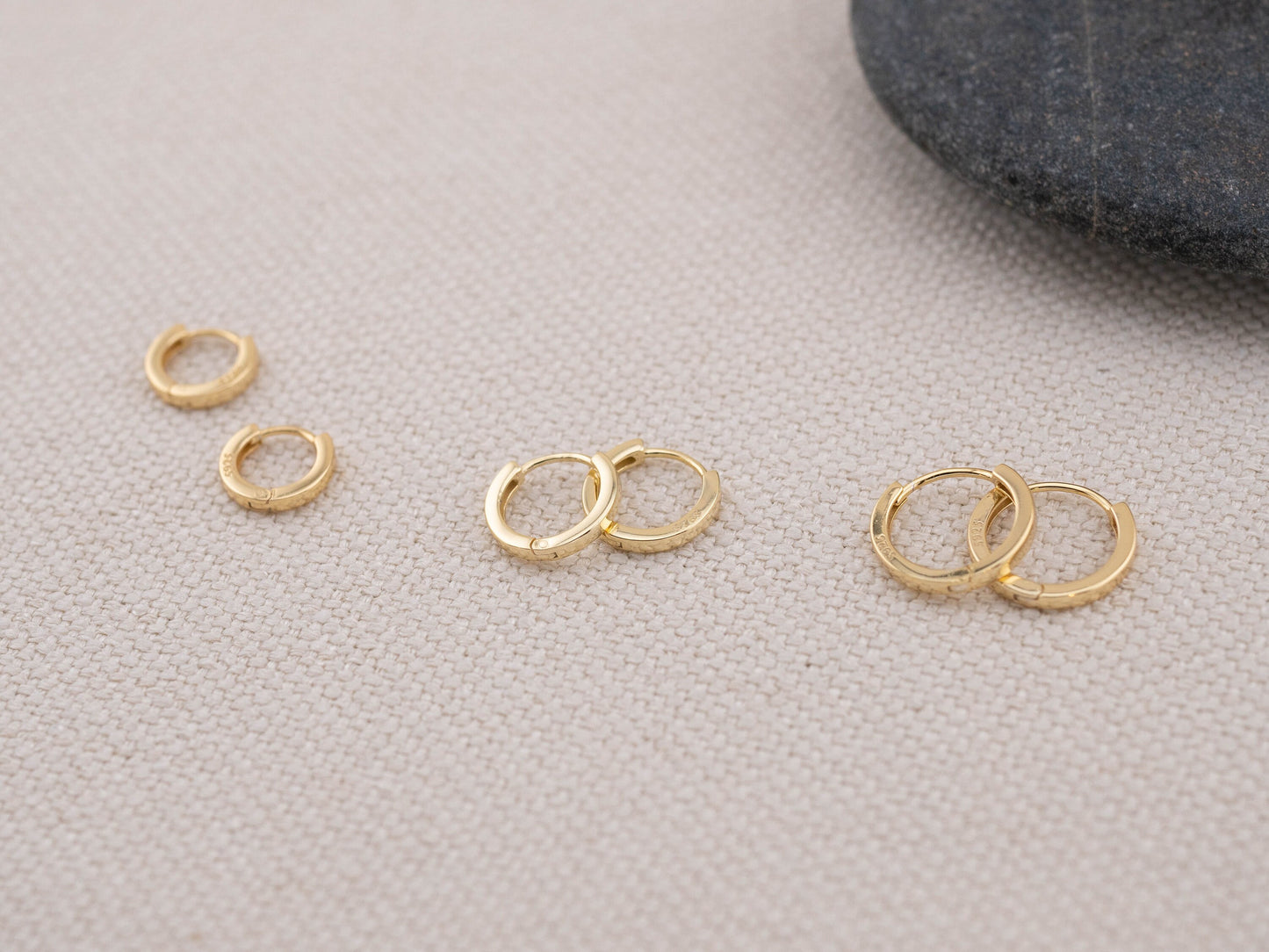 Stacking huggie hoop 2 pairs or 3 pairs set