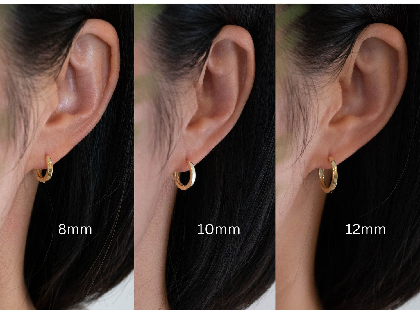 Stacking huggie hoop earrings set