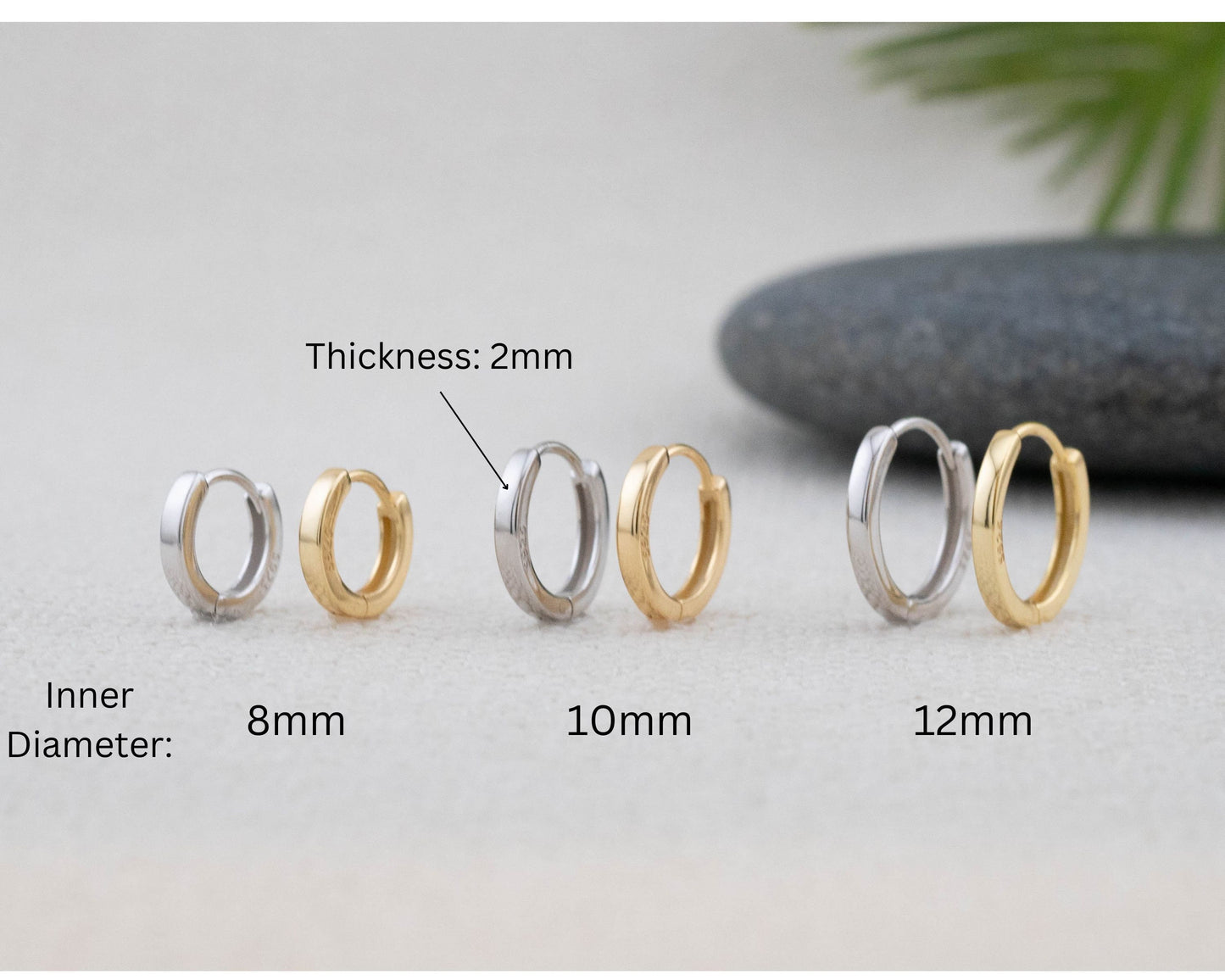 Stacking huggie hoop earrings set