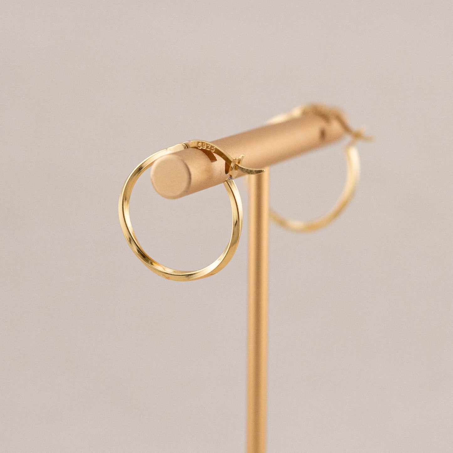 Twist minimalistic hoop earrings set