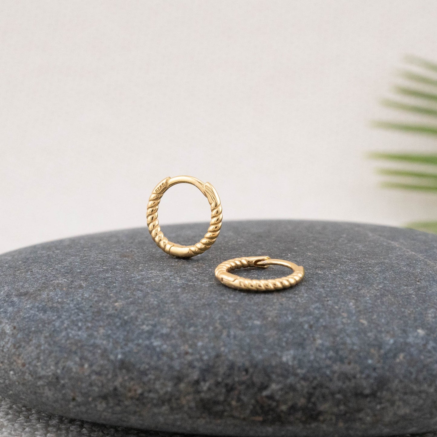 Twisted huggy earrings set of 2 or 3