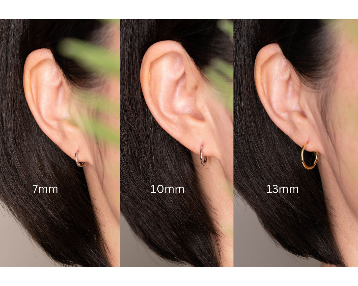 Tiny hoop earrings set of 2 or 3 pairs