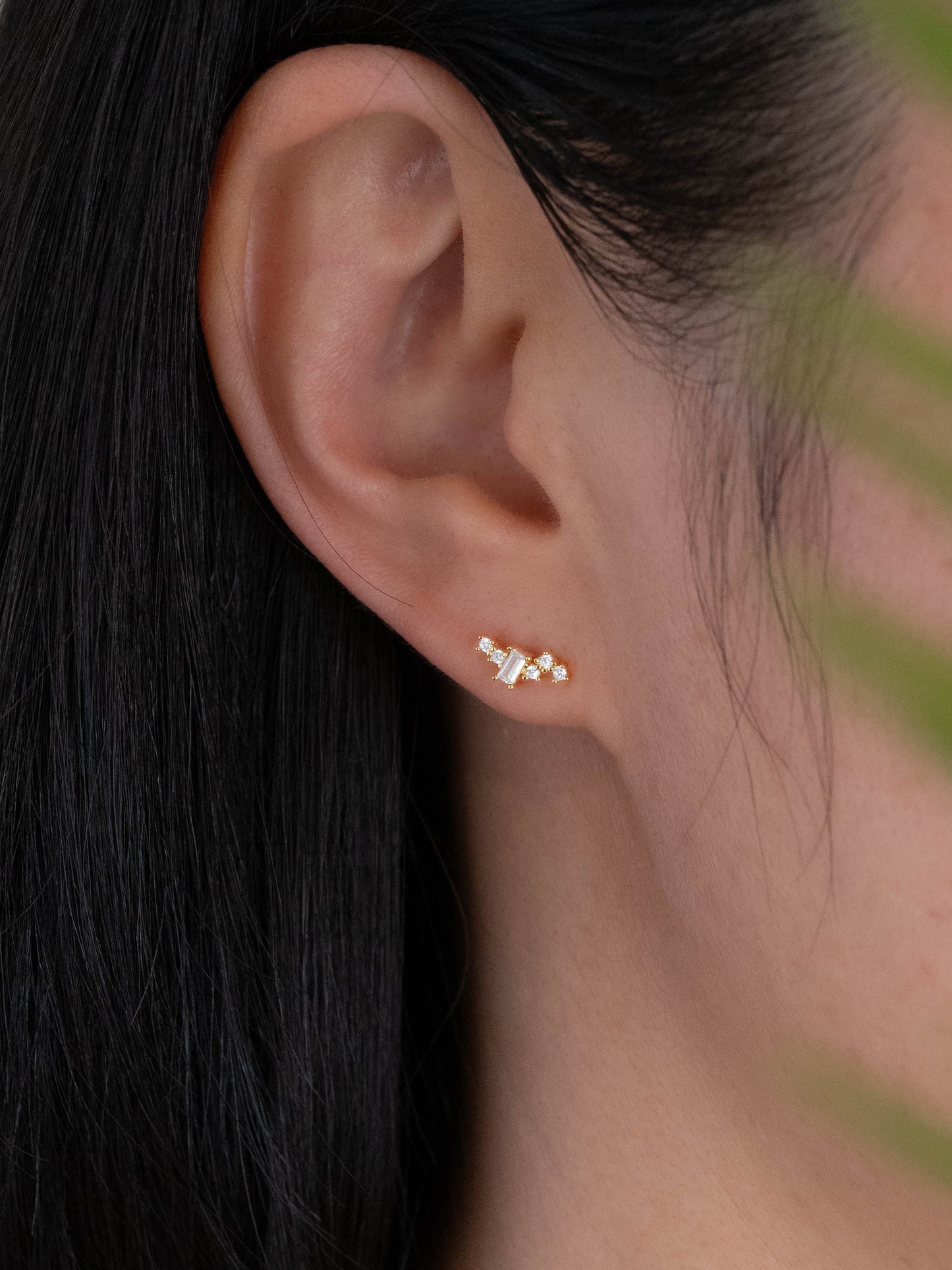 Tiny diamond cz flat back studs
