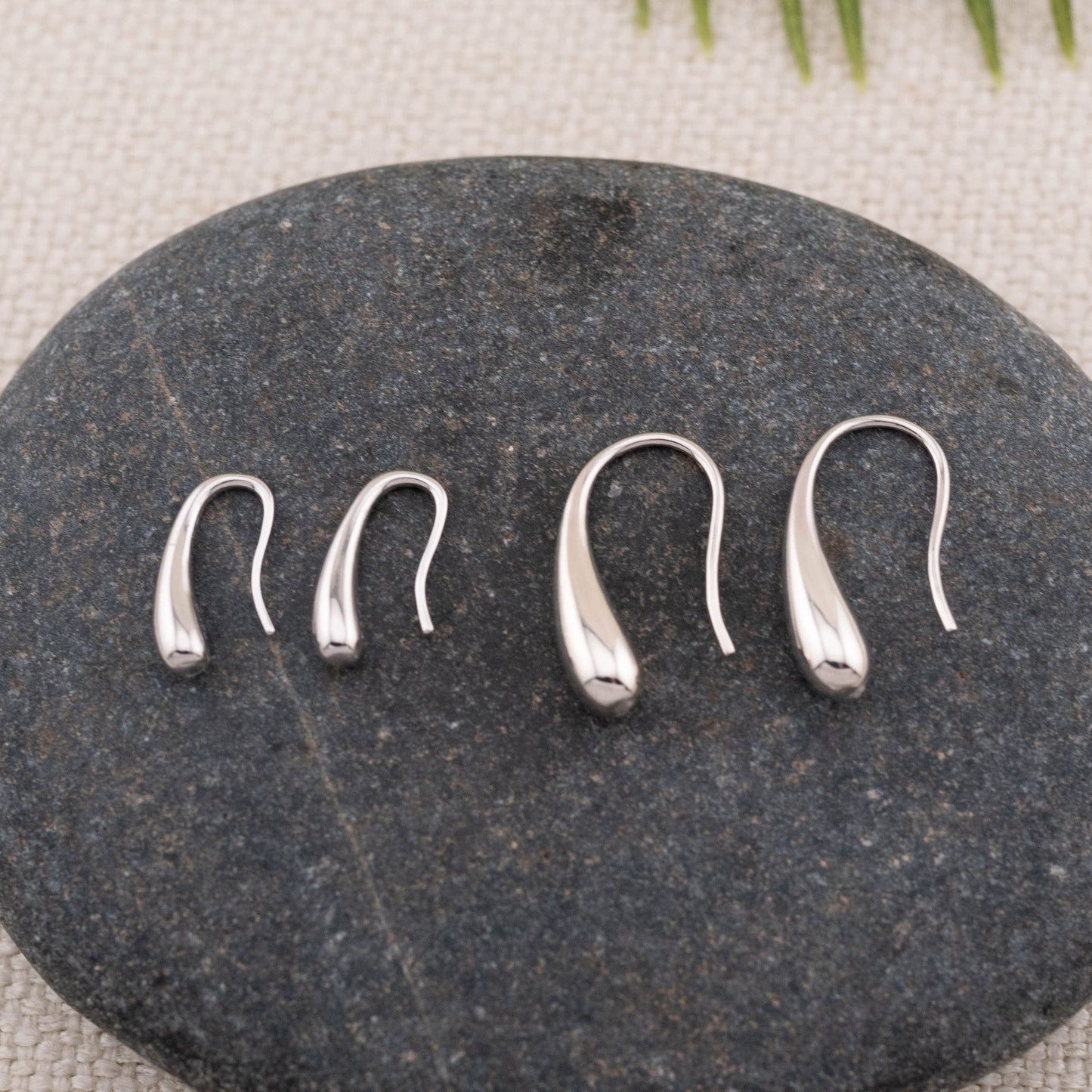 Minimalist water drop geometric hook earring
