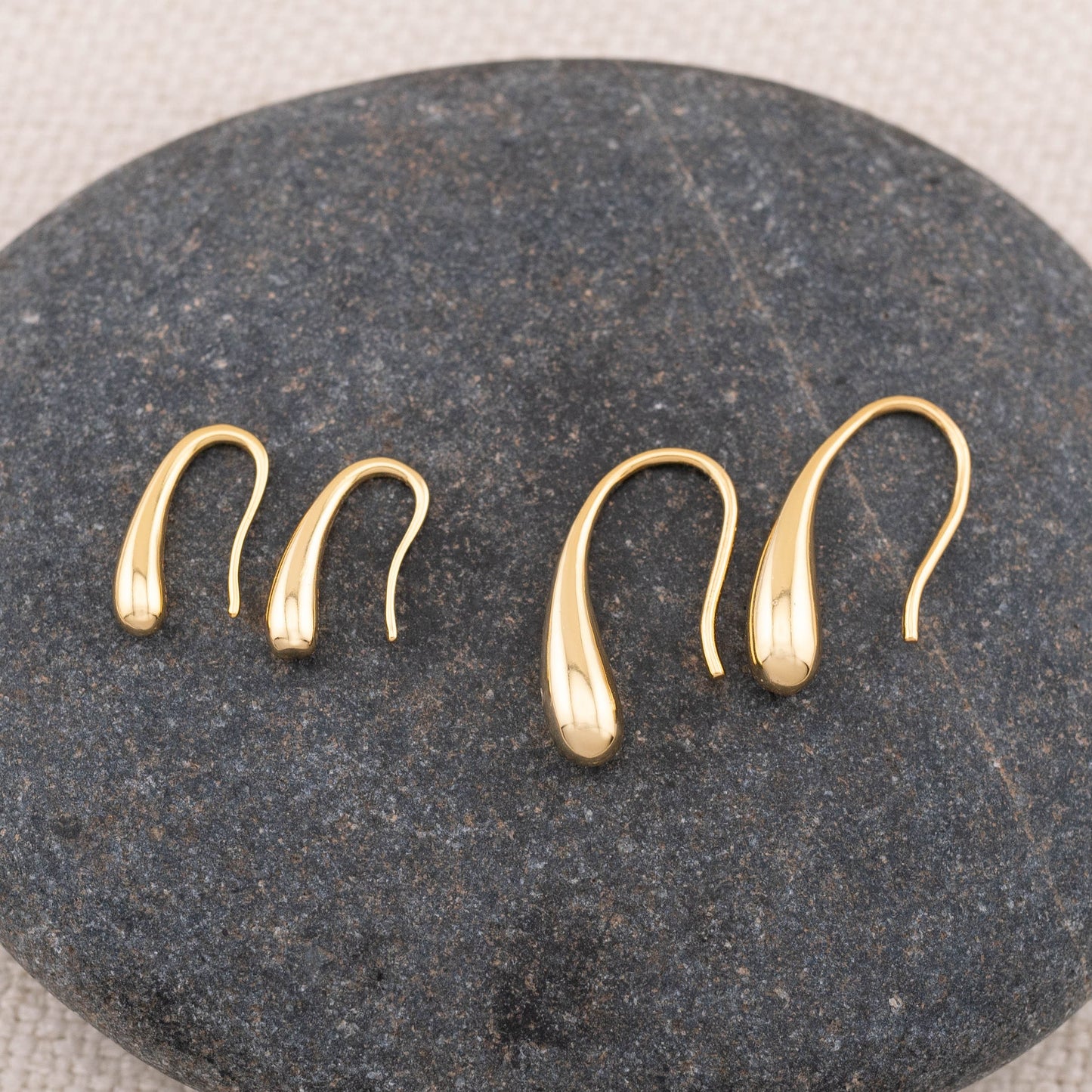 Minimalist water drop geometric hook earring