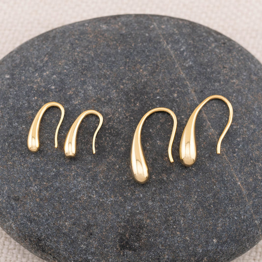Minimalist water drop geometric hook earring