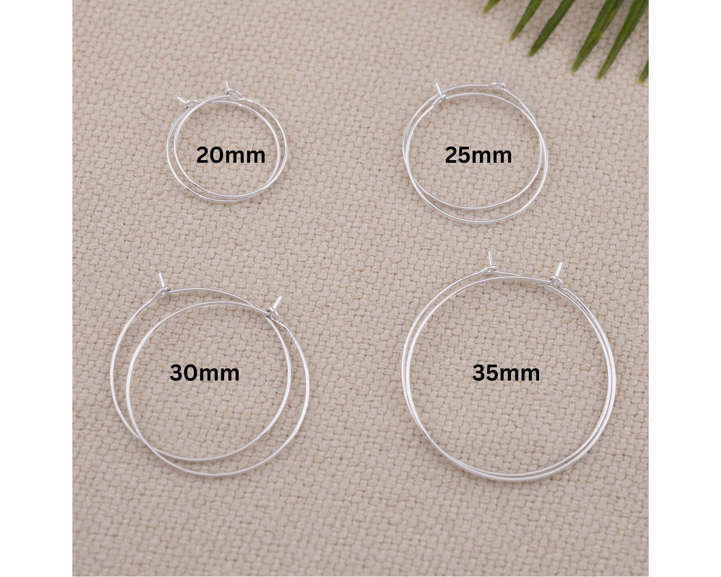 Thin wire hoop earrings