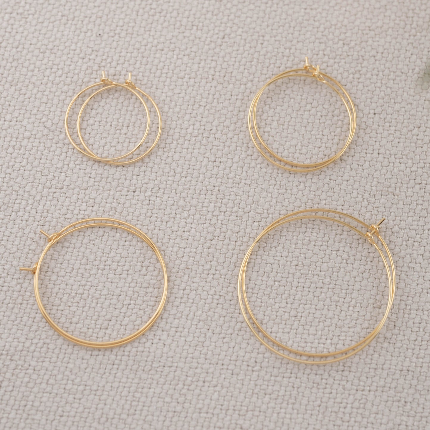 Thin wire hoop earrings