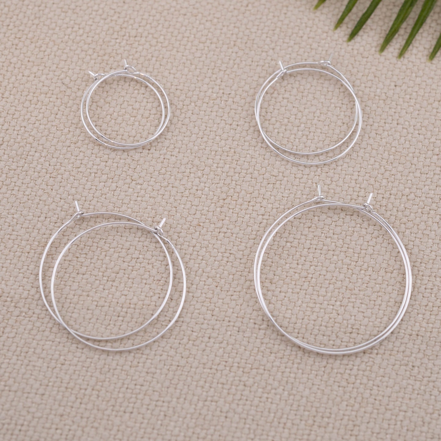 Thin wire hoop gold filled earrings