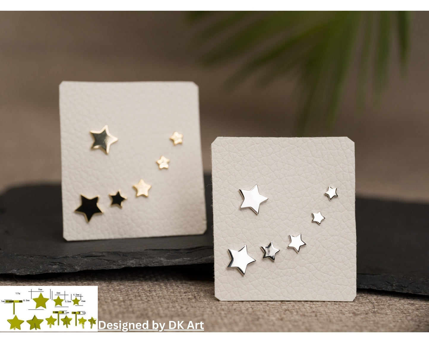 Everyday star stud earrings set