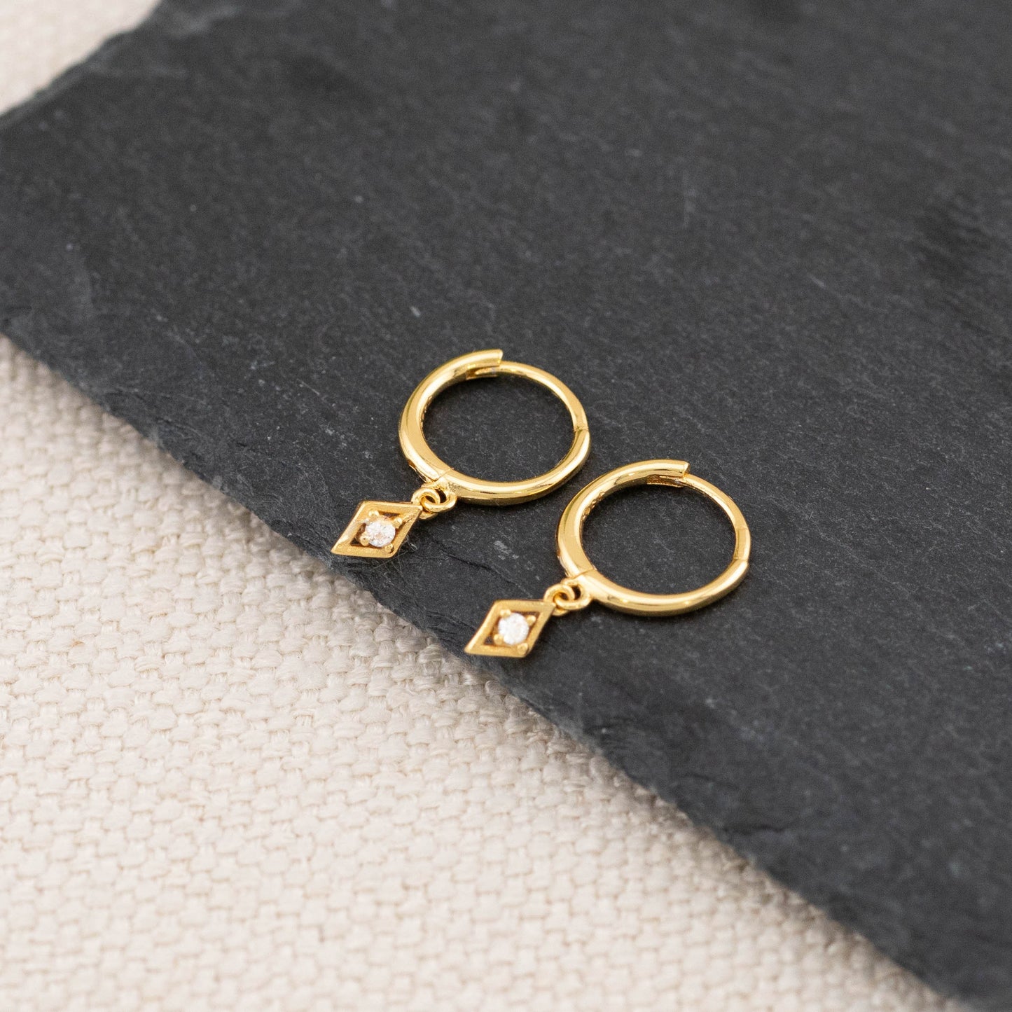 Tiny charm dainty huggies earring, dangle drops silver stacking huggy, minimalistic giftful earrings, christmas giftful, gift for daughter