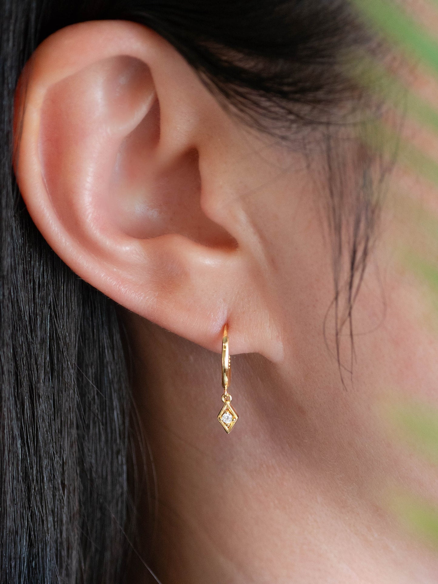 Tiny charm dainty huggies earring, dangle drops silver stacking huggy, minimalistic giftful earrings, christmas giftful, gift for daughter