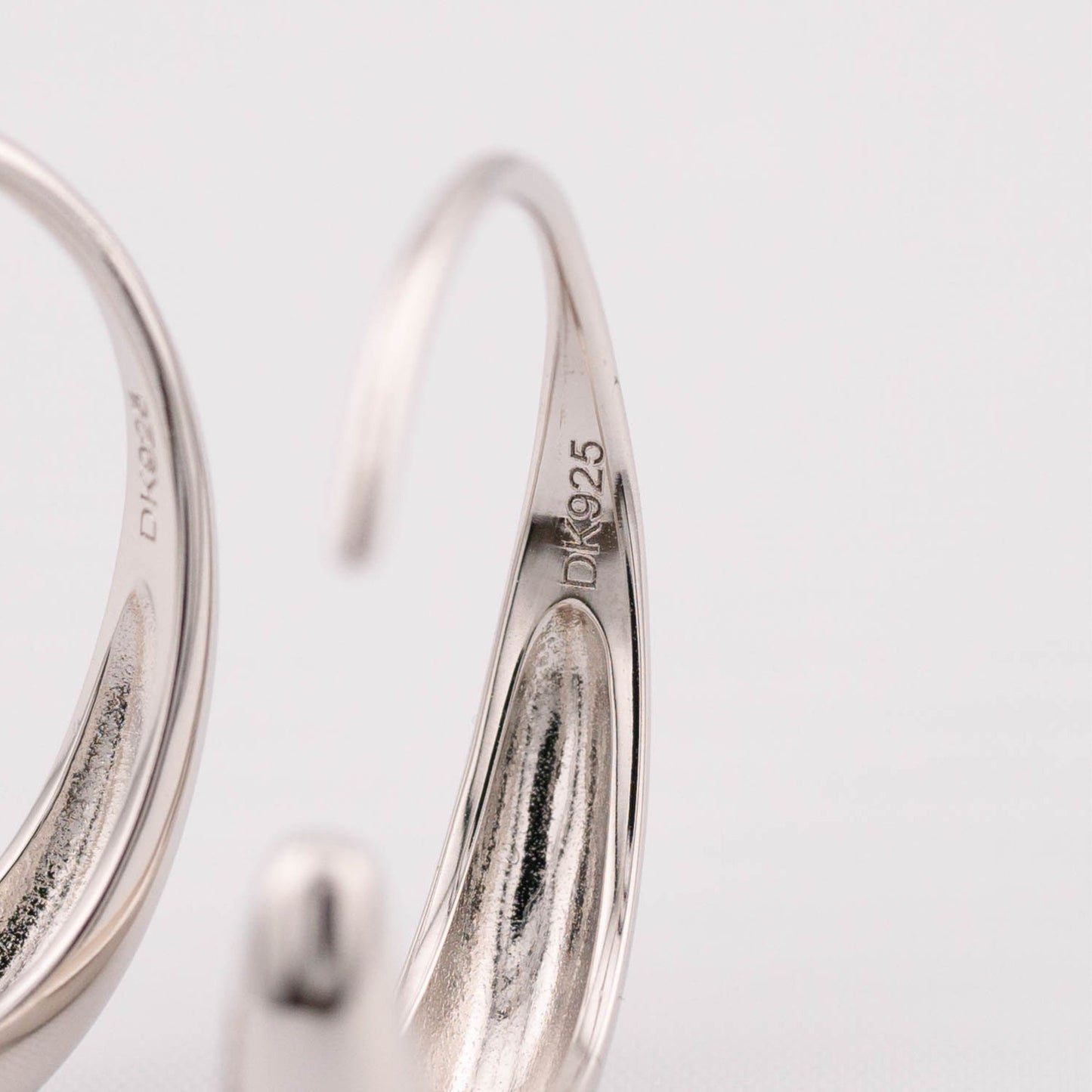 Sterling silver half hoop Earrings