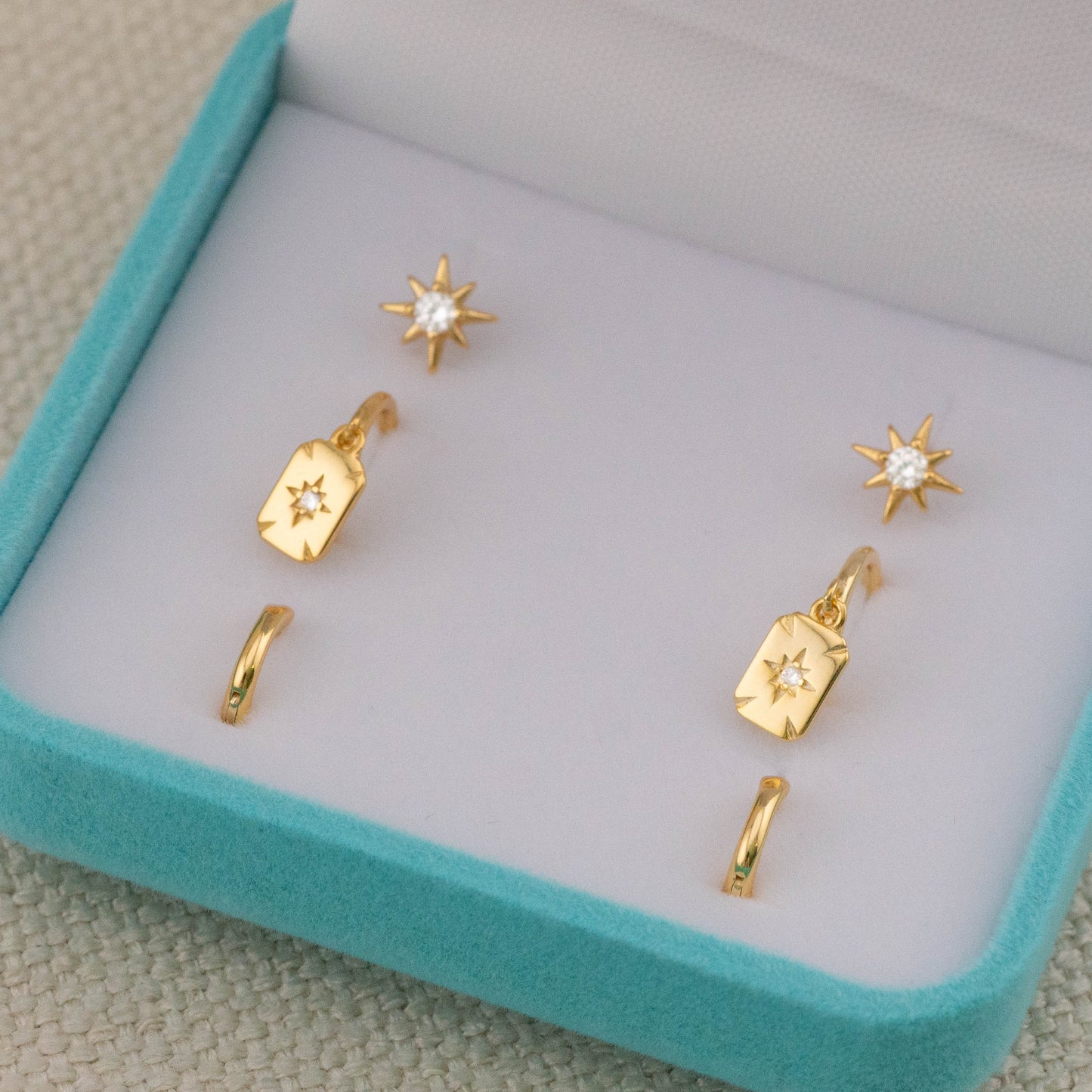 2 or 3 pairs star earrings gift set