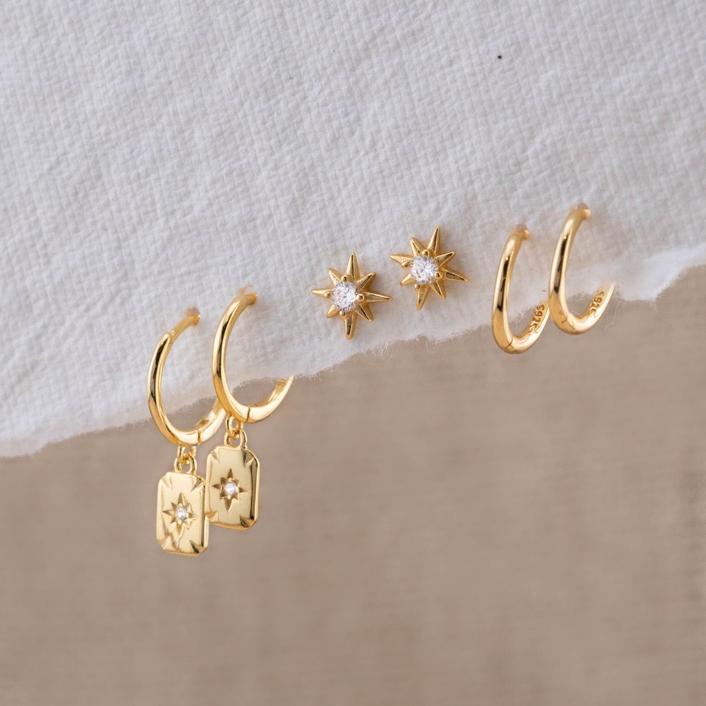 2 or 3 pairs star earrings gift set