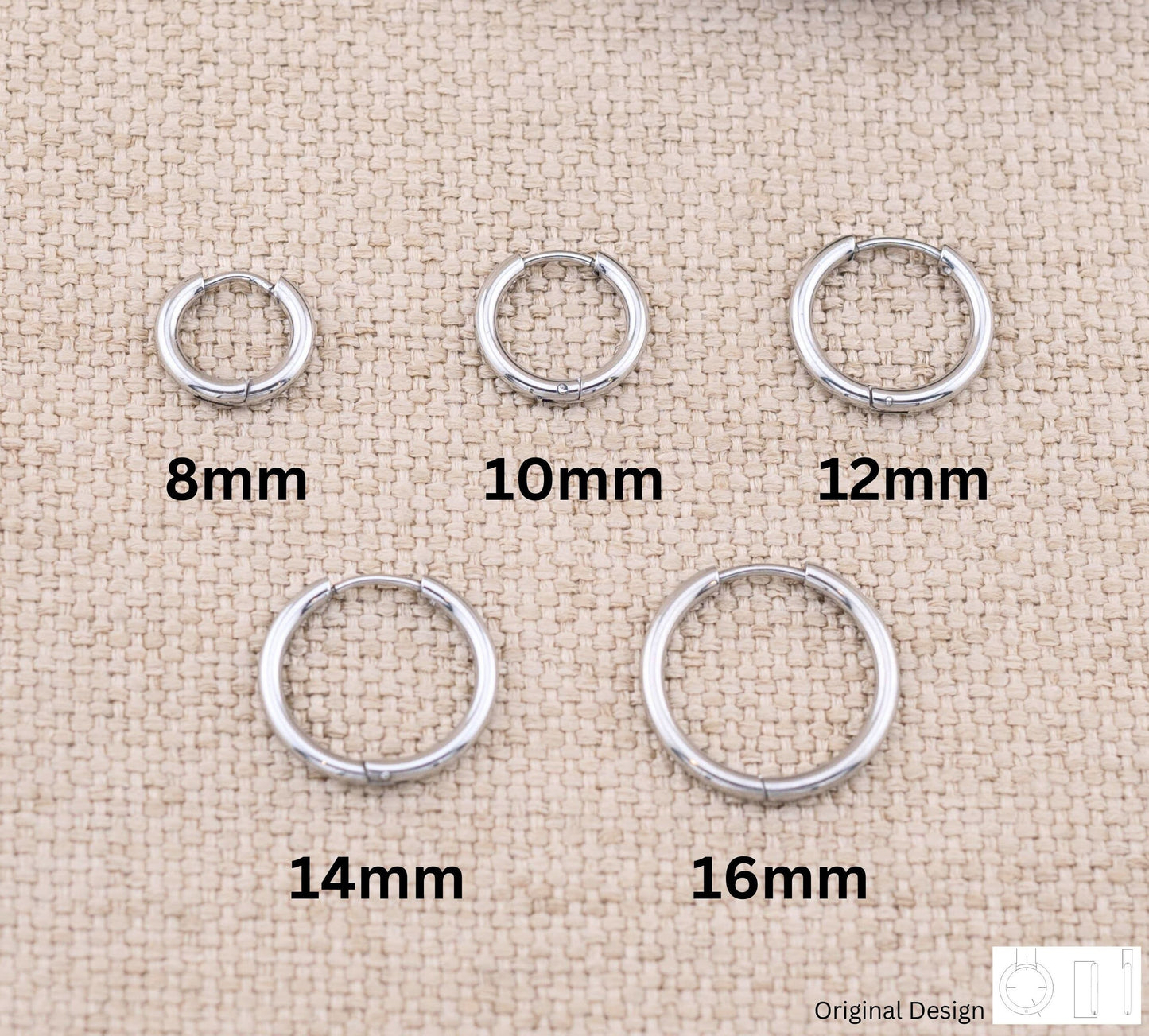 3 pairs gold hoop earrings set of 3 for multiple piercings