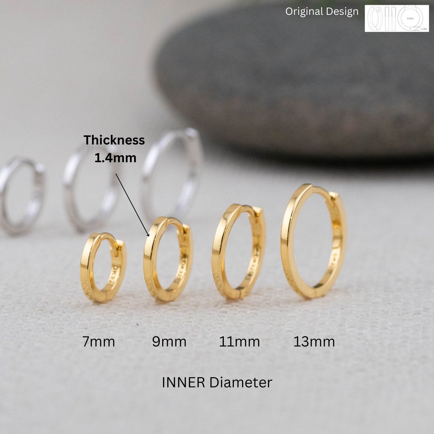 Everyday hoop huggies set