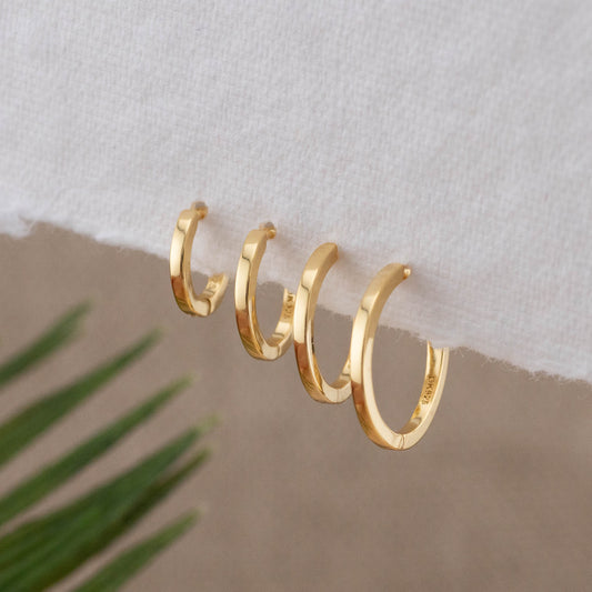 Everyday hoop huggies set