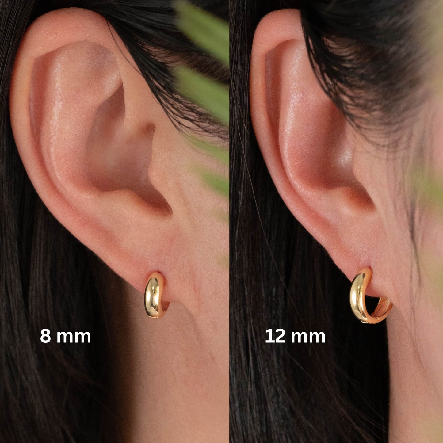 Chunky everyday small huggie hoops