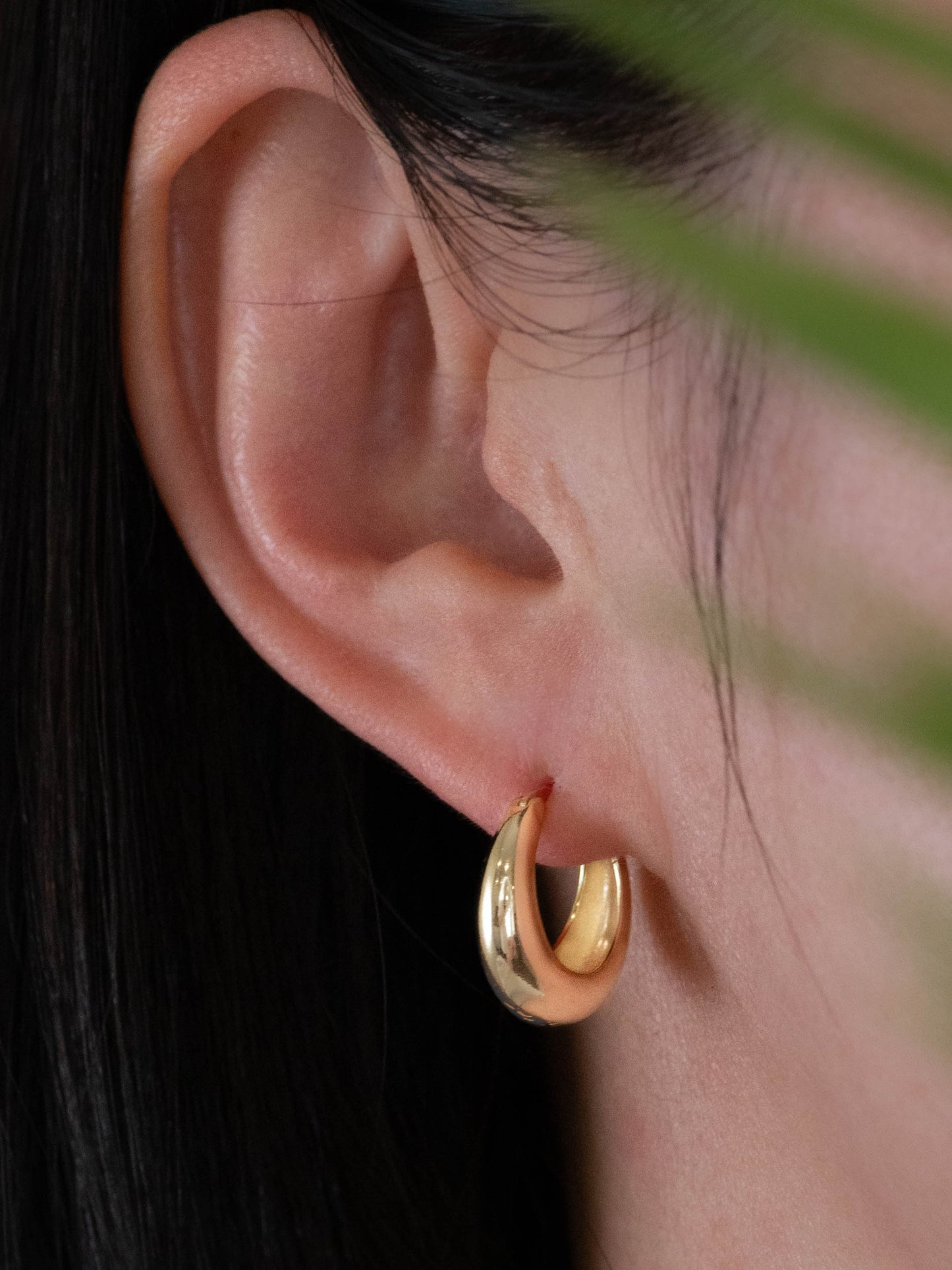 Chunky small gold hoops, Thick hoop earrings, chubby simple minimalist waterproof jewelry, Christmas giftful boxed, modern graduation gift