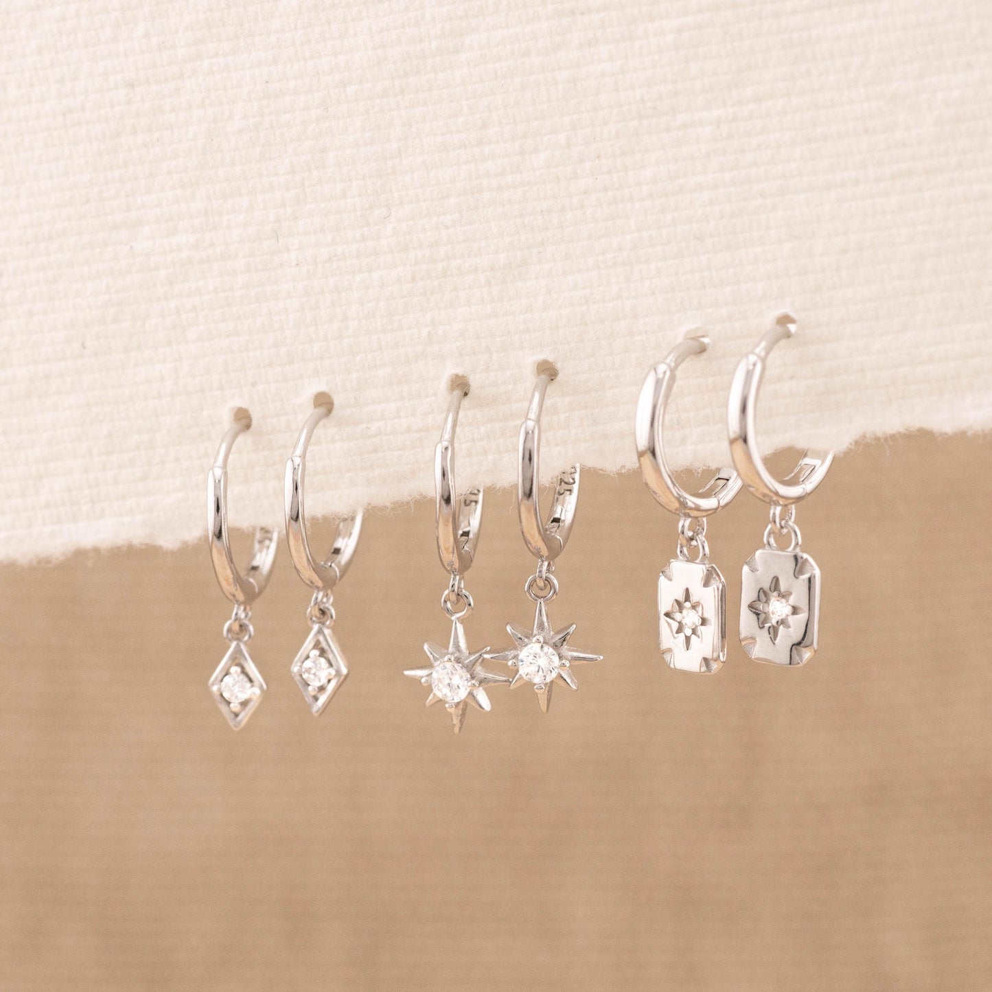 2 or 3 pairs huggy set, celestial small gold huggie hoop gift set stack, tiny cartilage earrings second hole, matching-gift-set under 30