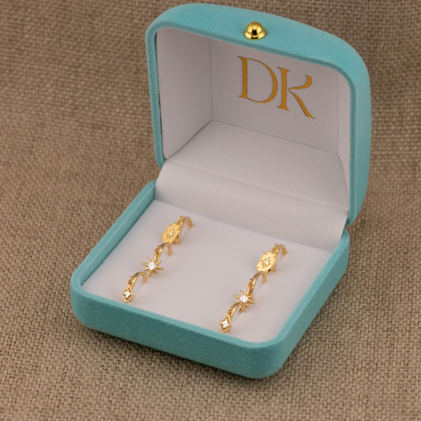 2 or 3 pairs huggy set, celestial small gold huggie hoop gift set stack, tiny cartilage earrings second hole, matching-gift-set under 30