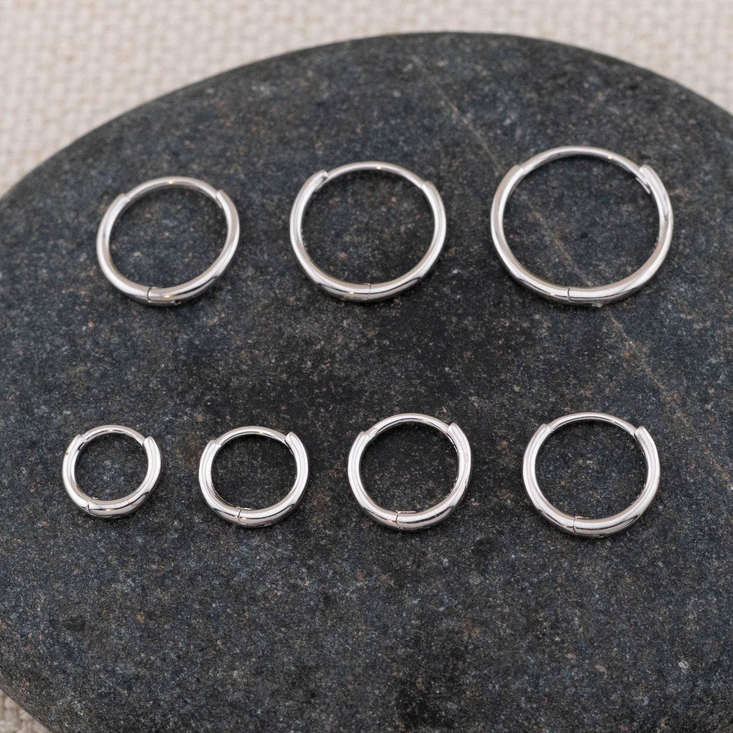 Tiny huggie earrings set 2 or 3 pairs