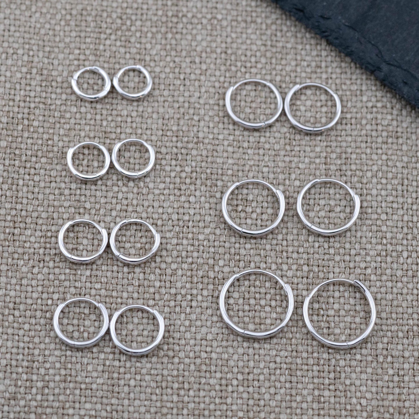 Tiny huggie earrings set 2 or 3 pairs
